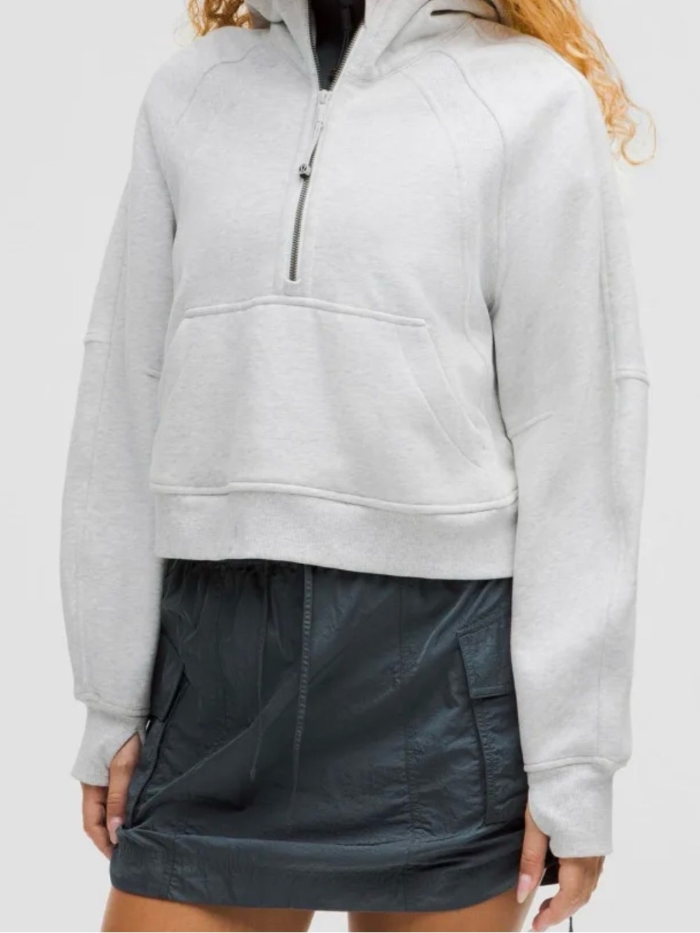 Lululemon Scuba Half-Zip Hoodie in light gray BNWT